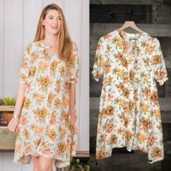 Matilda Jane Sunday Best dress flowy midi dress size S EUC - Picture 1 of 4